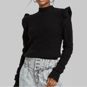 Wild Fable black yarn sweater